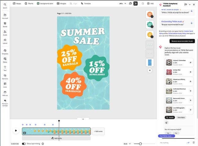 The TikTok Symphony Assistant add-on is an AI-powered virtual assistant to deliver inspiration, insights and music.